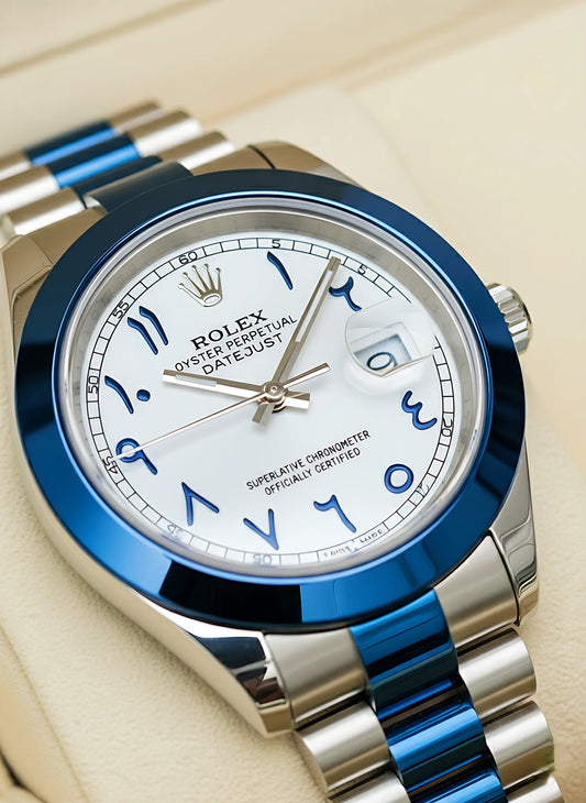 Rolex Arabic Blue Bezel